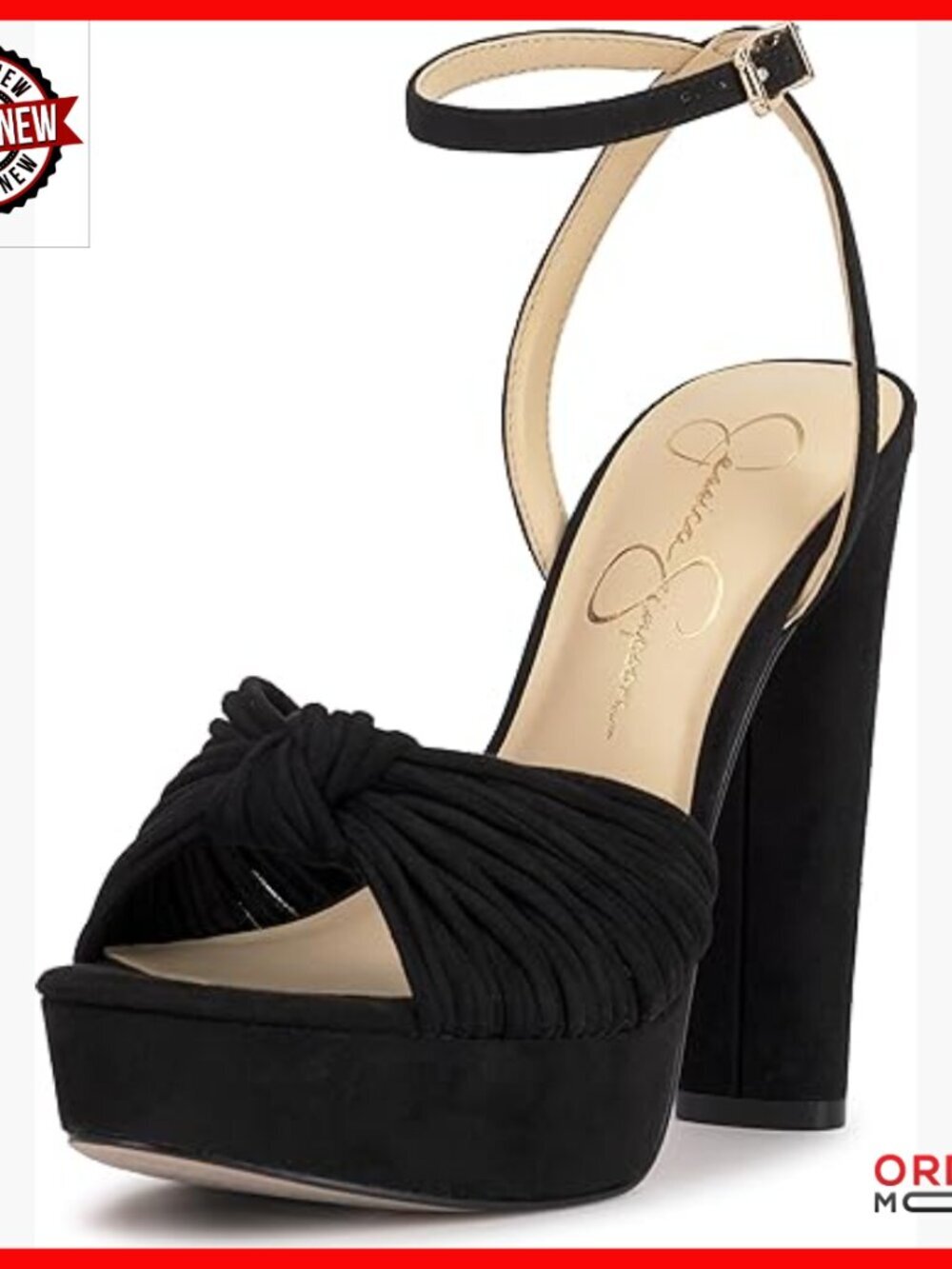 Platform Heeled Sandals with Ankle Strap, 4.9 Inch Heels